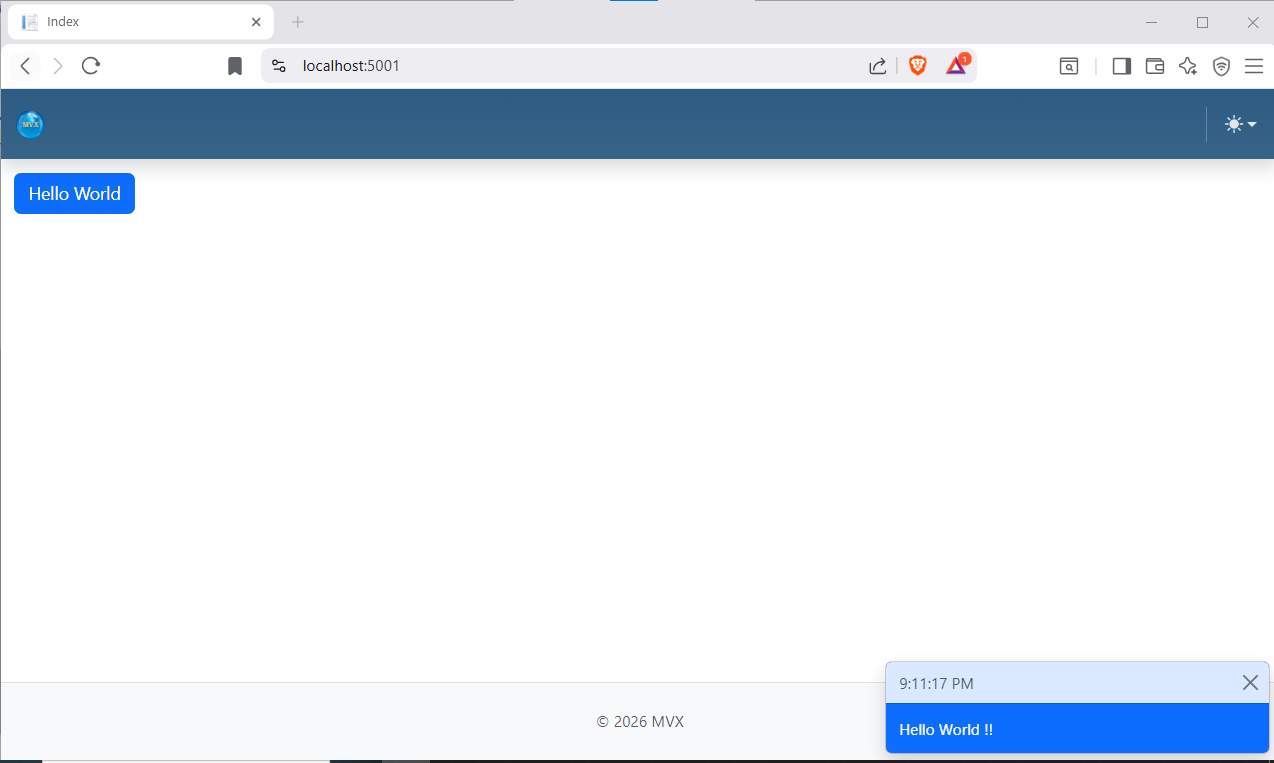 Hello World Result